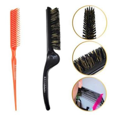 Imagem de Escova 5 Fileiras Cerdas Mista + Pente 3 Fileiras Fitagem - RJI Utilid