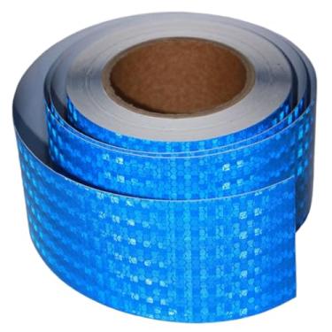 Imagem de Fita reflexiva azul 3" x 10 pés, fita de segurança de aviso de alta visibilidade à prova d'água, adesivos reflexivos ao ar livre, acessórios externos óbvios.