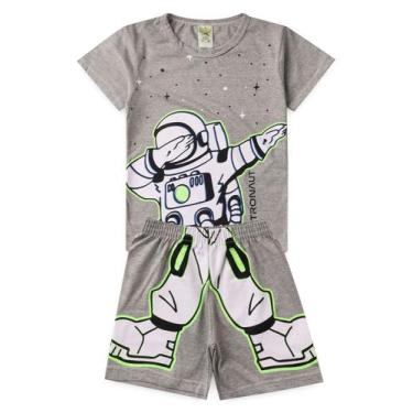 Imagem de Pijama Infantil Masculino Verão Astronaut - Hey Kids - Mescla - HeyKid
