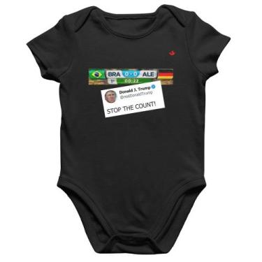 Imagem de Body Bebê Algodão Stop the Count 7x1 - Foca na Moda, Preto, M