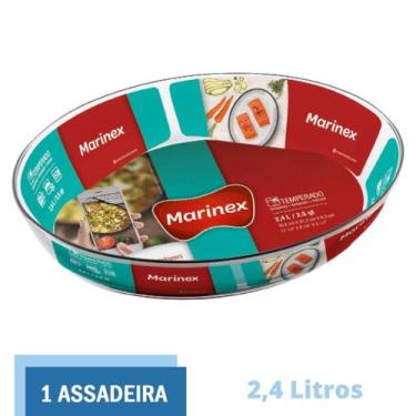 Imagem de Assadeira Travessa Vidro Temperado Vai ao Forno 2,4L Marinex - NADIR F