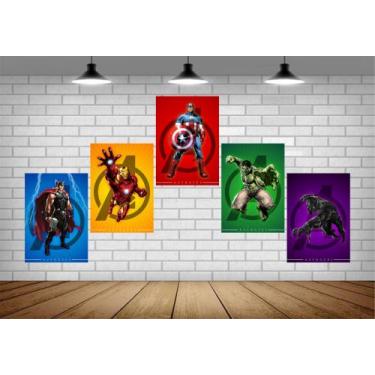 Imagem de Kit Painel Com 5Un Vingadores/Avengers - Casa Forte