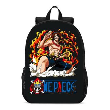 Imagem de Mochila Escolar Infanto Juvenil Anime Mangá One Piece Ace  Novidade Ge
