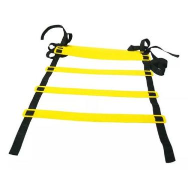 Imagem de Escada de agilidade flexível 10 degraus regulável - Gagliotti, Amarelo