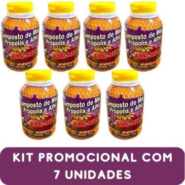 Imagem de Composto Antigripal Farmel Mel, Própolis e Alho 350g - Kit Promocional