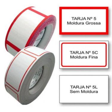 Imagem de Etiqueta Adesiva de Preço 25x45mm Sem Tarja Nº 5L Rolo 500 Un - DC Aut