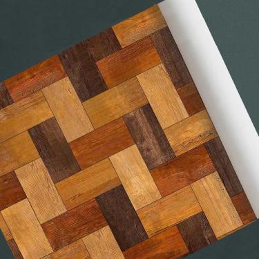 Imagem de Papel de parede Madeira Taco Industrial adesivo vinílico Modelo 089 - 