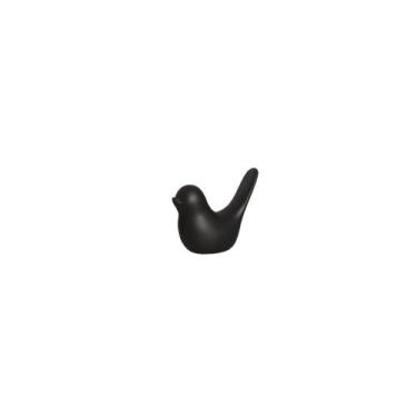 Imagem de Estatueta Passarinho em Cerâmica Decorativo Home P Preto Fosco - Sara 