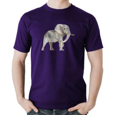 Imagem de Camiseta Algodão Elefante - Foca na Moda, Roxo, GGG