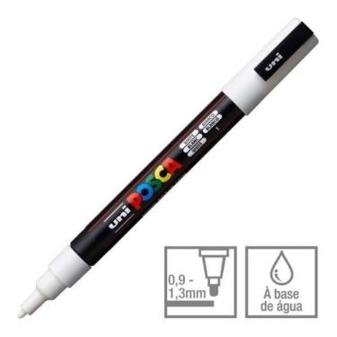 Imagem de PC-3M Posca Branca  0.9-1.3mm - UNI