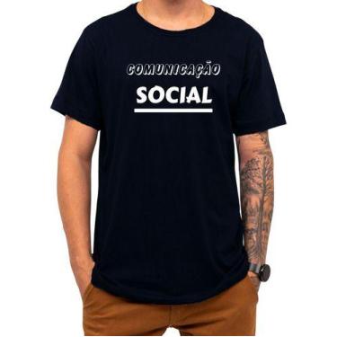 Imagem de Camiseta Faculdade Comunicação Social Universidade Algodão - Loja Clic