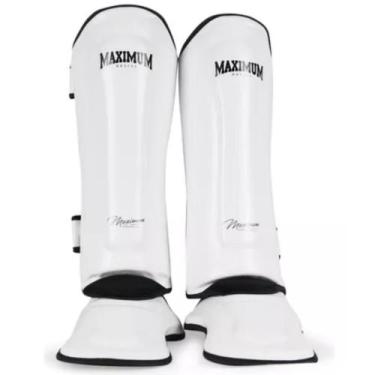 Imagem de Caneleira Muay Thai Kickboxing Classic White Black Maximum, G