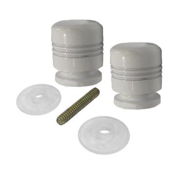 Imagem de Puxador Estriado Em Alumínio Branco Para Box De Banheiro - Mixso