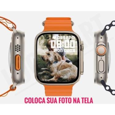 Imagem de Smartwatch Relógio Inteligente HW9 Ultra Max Laranja Feminino e Mascul