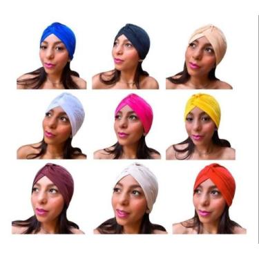 Imagem de Turbante Indiano Feminino Moda Elegante a sua escolha de Cores - On.sh