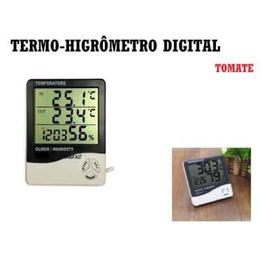 Imagem de Termo-higrômetro Digital Relógio Umidade E Temperatura Do Ar - EMB- EC