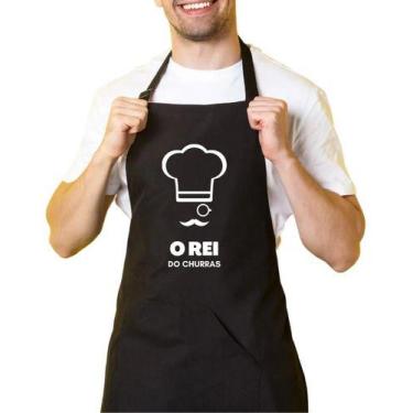 Imagem de Avental Personalizado Cozinha Churrasqueiro O Rei Do Churras - Cine Co