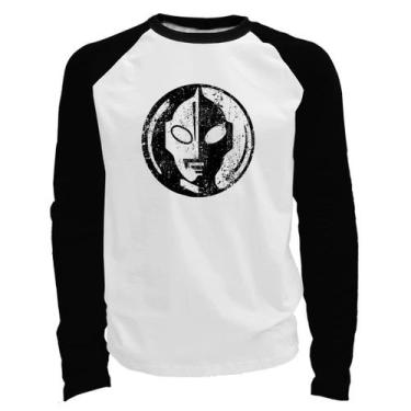 Imagem de Camiseta manga longa - Ultraman - DASANTIGAS, Branco, Preto, M