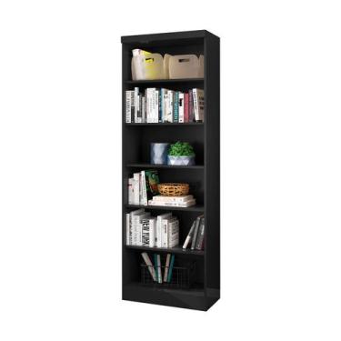 Imagem de Estante Prateleira de Livro Multiuso 183 Altura Midria -Preto - ÉdeCas