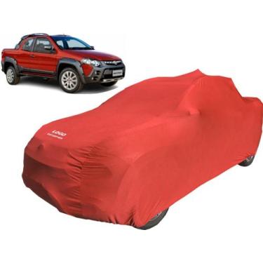 Imagem de Capa De Tecido Para Pick-Up Cabine Dupla Fiat Strada - Mz, Vermelha