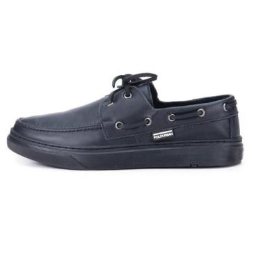 Imagem de Dockside Masculino em Couro Preto Ônix Polo Urban, 42, Preto, Masculin