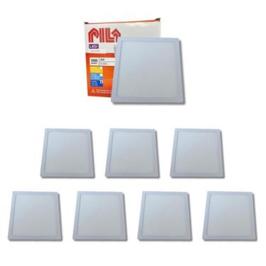 Imagem de 8 Luminárias Painel Led Sobrepor Philips Pila 18w 6500k 200mm