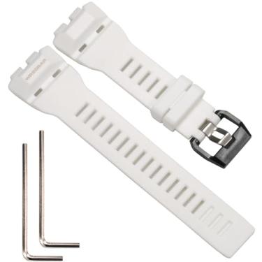 Imagem de Pulseira de resina de substituição compatível com Casio GBD-100 Underground Labo Series Watch Band (branca)