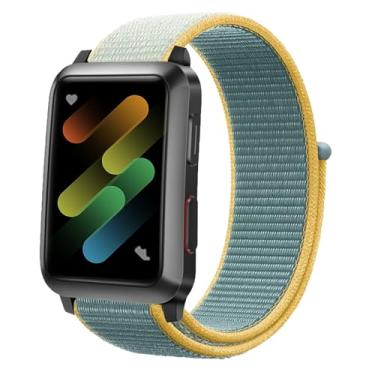 Imagem de Pulseira de nylon Sport Loop compatível com pulseiras Apple Watch 38 mm, 40 mm, 42 mm, 44 mm, pulseiras elásticas trançadas de velcro para iWatch Series 6, 5, 4, 3, 2, 1 SE, (verde claro, 38 mm/40 mm)