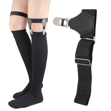 Imagem de 3 Peças de Ligas de Meia Antiderrapantes, Suportes de Liga de Meia Elástica de Aperto único para Roupas de Calças, Meias de Clipe, Botas e Muito Mais Com Clipes de Aço Inoxidável