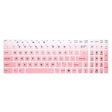 Imagem de Capa de silicone para teclado MSI 39.6 cm GL62M GF62 GP62 GT62VR GE63VR GP63 GS63VR WS60 WS63VR, 43.9 cm GS75 GE75 GF75 GL72 GP72MX GS73 GE73VR GS73VR GT73 GT73 73VR GVR. Notebook 72 GT72 GT72S rosa