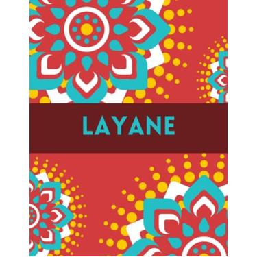 Imagem de Layane: Agenda Mensuel 2023-2024 Personnalisable de 12 mois pour Faciliter la Planification de Chaque Mois comme Ideé Cadeau d'anniversaire personnalisé pour le prénom Layane