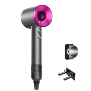 Imagem de Secador de Cabelo - Secador Íon Negativo com Motor Brushless de Alta Velocidade 110.000 RPM para Secagem Rápida, Baixo Ruído, com Bocal, 4 Temperaturas e 3 Velocidades (Rosa Pink, 110V)