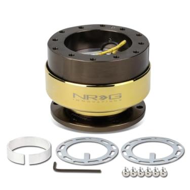 Imagem de NRG Innovations Kit de Liberação Rápida de Volante Bronze Body/Chrome Ouro para Carros de Passageiros