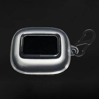 Imagem de HXFRTYU Capa compatível com JBL Live Beam 3, JBL Live Buds 3, JBL Live Flex 3, capa protetora de silicone macio à prova de choque com acessórios mosquetão (transparente)