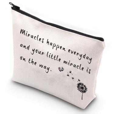 Imagem de G2TUP IVF IUI presente transferência dia infertilidade maquiagem saco dente de leão presente de felicidades Seu pequeno milagre está a caminho (seu pequeno milagre está a caminho), Your Little Miracle