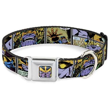Imagem de Buckle-Down Coleira de cachorro fivela de cinto de segurança Thanos blocos de cena cômica, multicolorido, 3,8 cm de largura - serve para pescoço de 40,6-58,4 cm - Médio (DC-WMC149-WM)