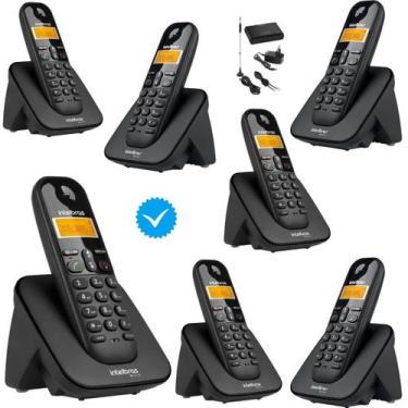 Imagem de Telefone Sem Fio Com 6 Ramal Entrada Chip 3G Combo Oficial - Intelbras