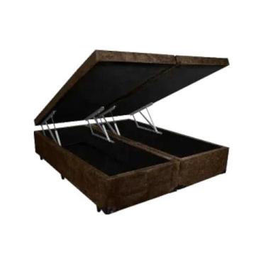 Imagem de Cama Box Baú King Size Bipartido Blindada 186x198x40cm - Master Box Co