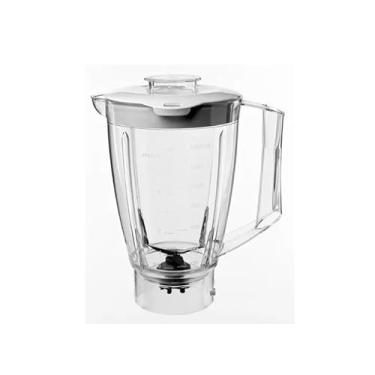 Imagem de Copo Serve P/Liquidificador Arno Faciclic pro 500w Juice delrin serve para Arno clic pro 550 LN32 (TAMPA BRANCA TRANSLÚCIDO)