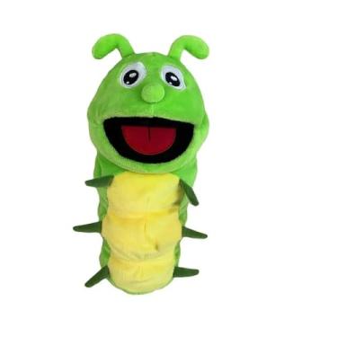 Imagem de Fantoche de Mão Insetos de Pelúcia, Brinquedos de Pelúcia, Acessório Educacional, Desenvolvimento Cognitivo (Lagarta)