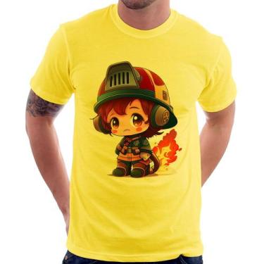 Imagem de Camiseta Bombeiro Mirim - Foca na Moda, Amarelo, P