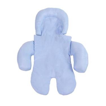 Imagem de Capa de Bebê Conforto com Apoio Redutor e Capota Universal Menina Menino (Apoio Redutor Azul)