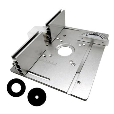 Imagem de Placa de Inserção Mesa do Roteador, Construção Em Liga de Alumínio, Escala Suave e Precisa, Régua Deslizante Giratória de 180° para Bancos de Madeira, Adequada para Roteadores