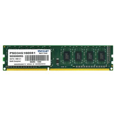 Imagem de Memória RAM Patriot Signature 4GB DDR3 1600MHZ PSD34G160081
