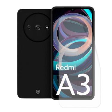 Imagem de Kit Capa Silicon Veloz e Película Hydrogel HD para Xiaomi Redmi A3 - Gshield