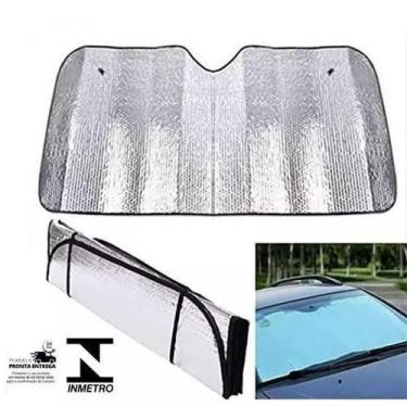 Imagem de Protetor Solar Para Parabrisa Quebra Sol Universal Dobrável em Alumíni