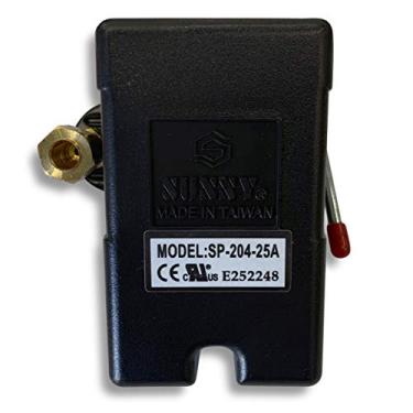 Imagem de Novo interruptor de pressão resistente para compressor de ar 25 amp 95-125 conexão de quatro portas com descarregador e alavanca liga/desliga - frete grátis por Sunny