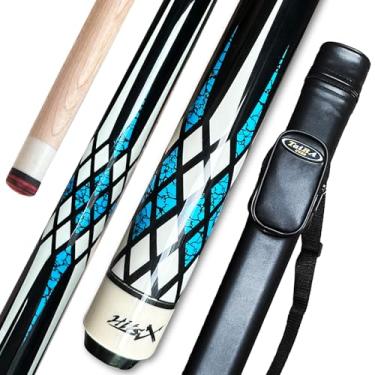 Imagem de Tai ba cues Taco de sinuca com estojo, ponta de 13 mm, 147 cm, bastão de bilhar profissional de bordo canadense de madeira 19,20,31 g (selecionável)-azul, vermelho, verde taco de sinuca