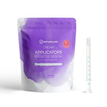 Imagem de Natureland Aplicador vaginal de plástico descartável com ponta rosqueada: para produtos de gel ou creme - Inclui marcações de dosagem dupla