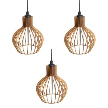 Imagem de Kit Lustres Pendentes Ideal P/ Varanda Gourmet Aconchegante - ANA DECO